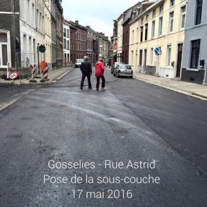 travaux gosselies rue astrid