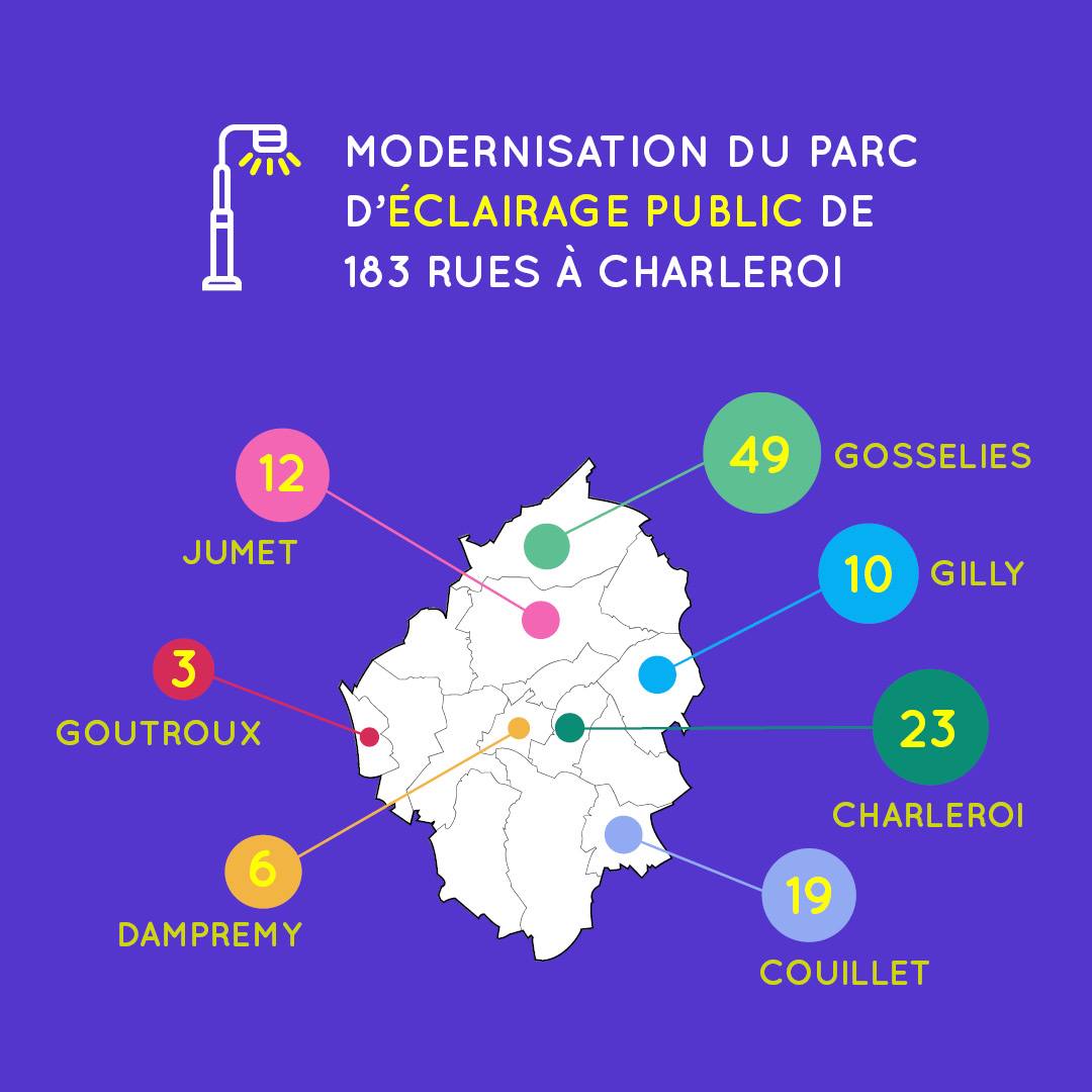 Charleroi | Modernisation du parc d’éclairage public de 183 rues